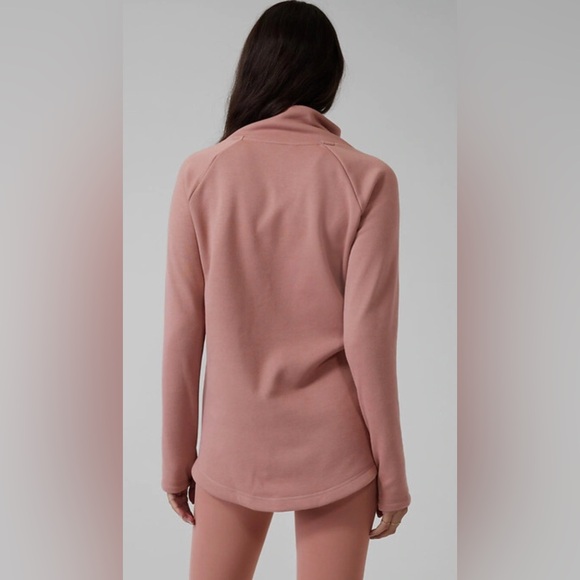 Athleta Cozy Karma Asymmetrical Pullover in Palermo Pink, Size Extra Large XL - Picture 2 of 15